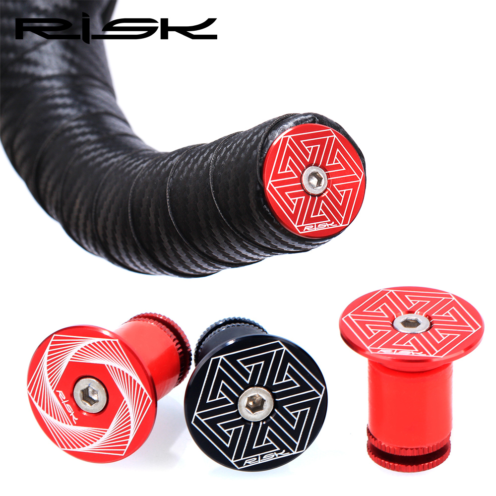 Risk MTB Road Bicycle Expanding Handlebar Plug Aluminum Alloy Handlebar End Cap for 15-21mm Bike Handle Bar Expand Plugs