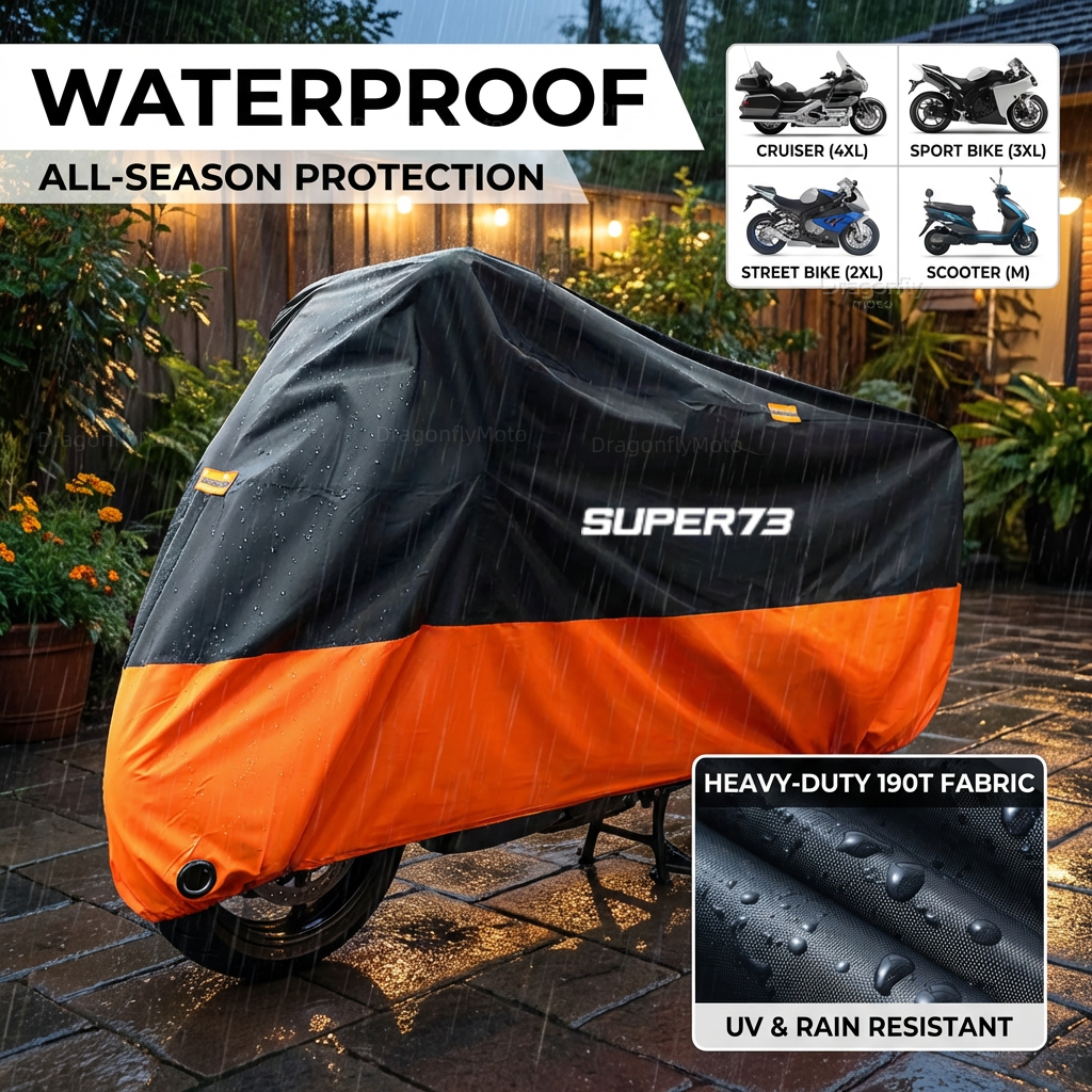 For Super 73-S1 73-S2 73-Z1 73-ZX 73-RX Motorcycle Cover Thick 210D Waterproof Outdoor Uv Protective Dust Rain Sunshade