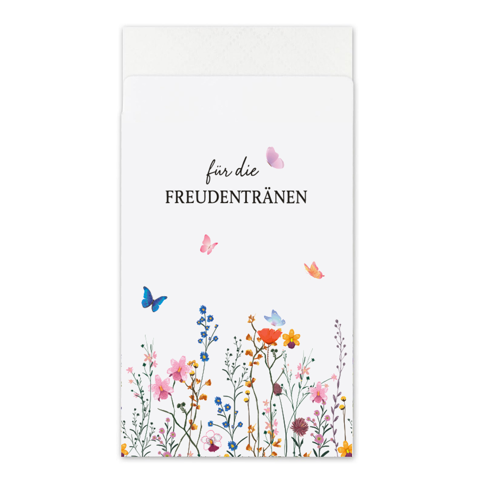 50 Pieces Tears of Joy Wedding Paper Bags Mini Bags for Tears of Joy Flower Packaging Decoration for Handkerchiefs Guest