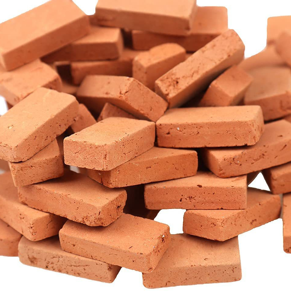 1 to 16 model small brick red and blue brick mini handmade DIY micro landscape building building house toy