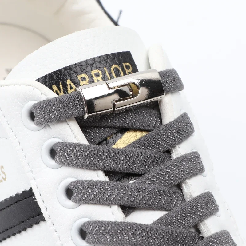 1 Pair/2 Pair No-Tie Elastic Shoelaces with Diamond Cross Locks for Sneakers - Shoe Laces for Kids & s