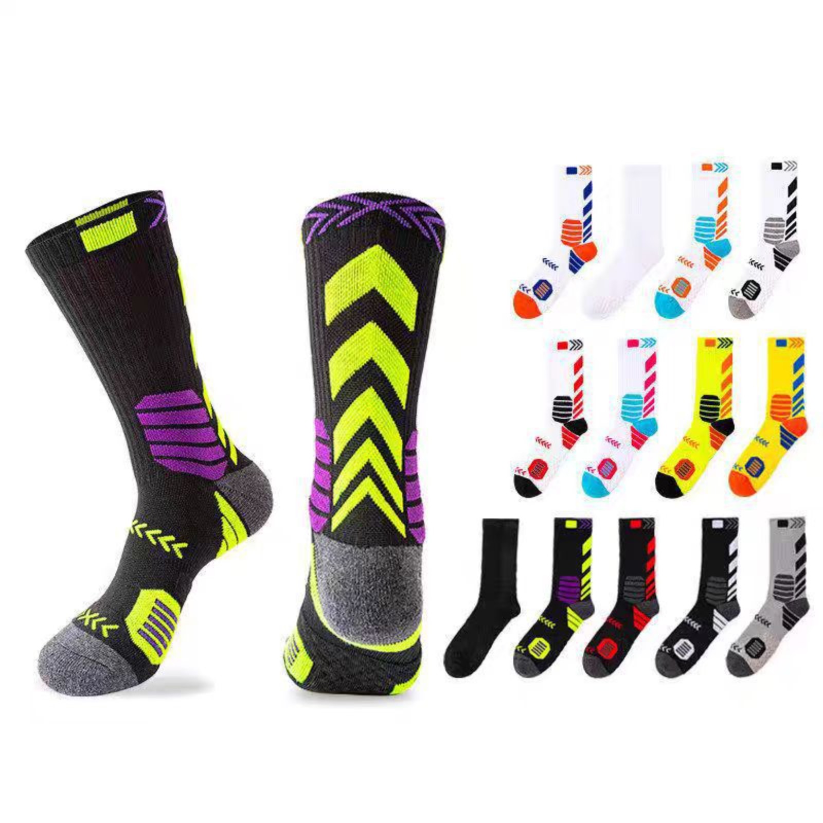 Sports Basketball Socks Towel Bottom Socks Stocking Elite Thick Sports Running Cycling Socks Compression Running Breathable Sock