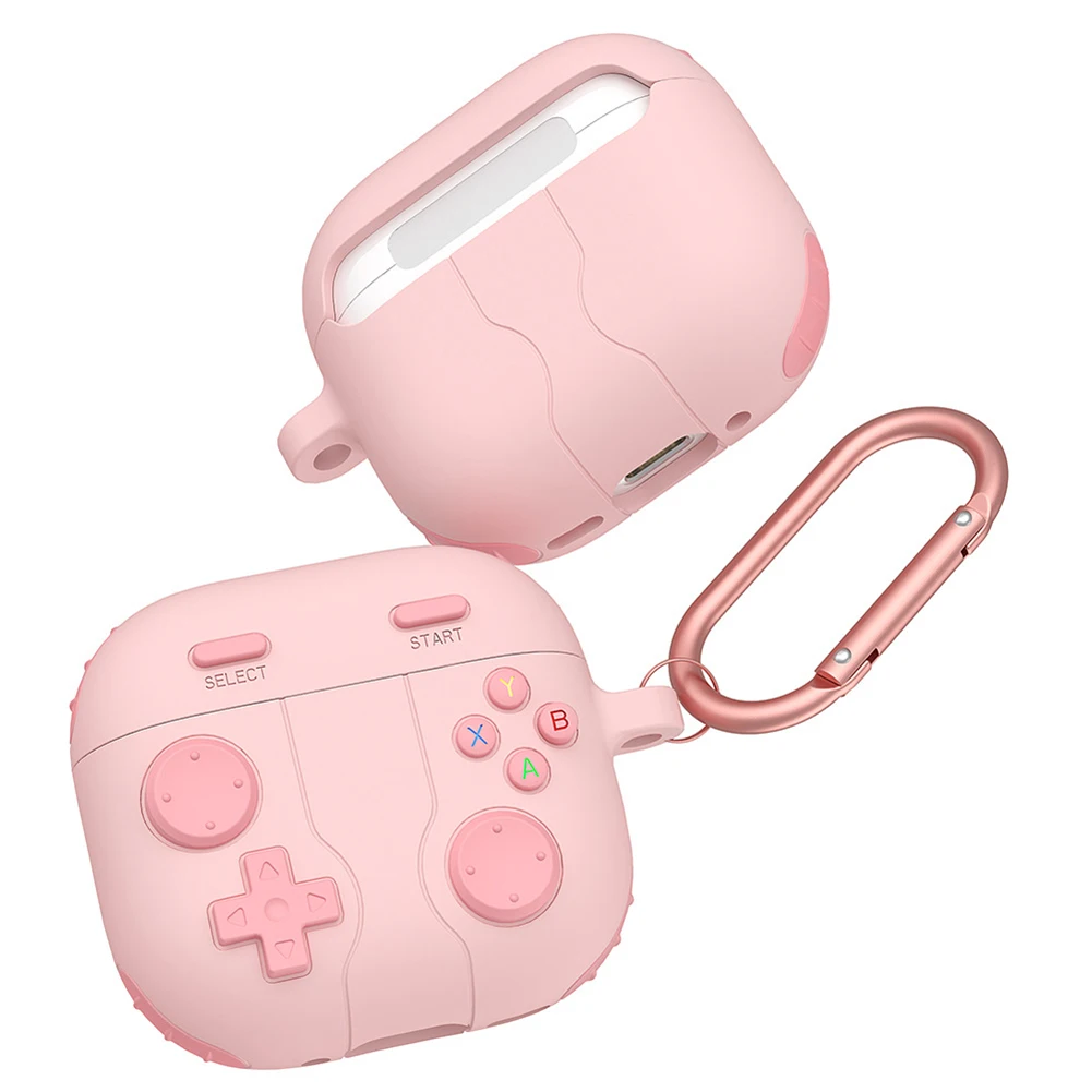 Earphone Case 3D Cute Shell Skin Protective Cover Gamepad Gameboy Soft Silicone Headphone Case With Keychain For AirPods 4