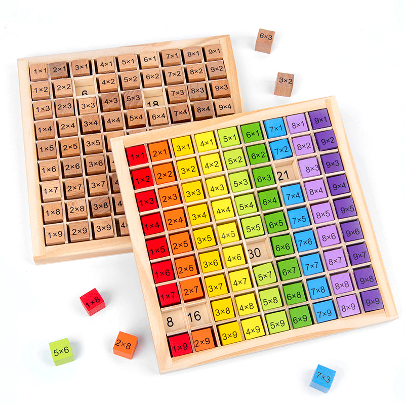 Montessori Educational Math Toys for Kids Children Baby Toys Multiplication Table Math Arithmetic Teaching Aids