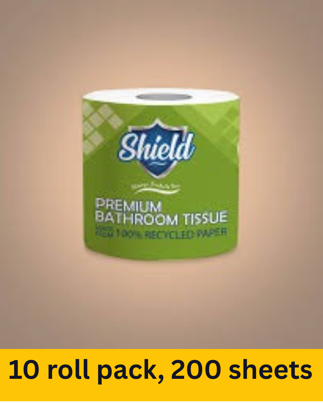 Shield Toilet Paper (10 roll pack, 3 ply, 200 sheets)