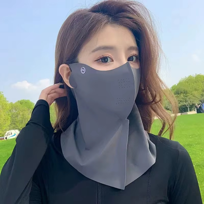 UPF 500+ UV Protection Full Face Sunscreen Mask, Summer Hyaluronic Acid Cooling Mask for Outdoor Sports