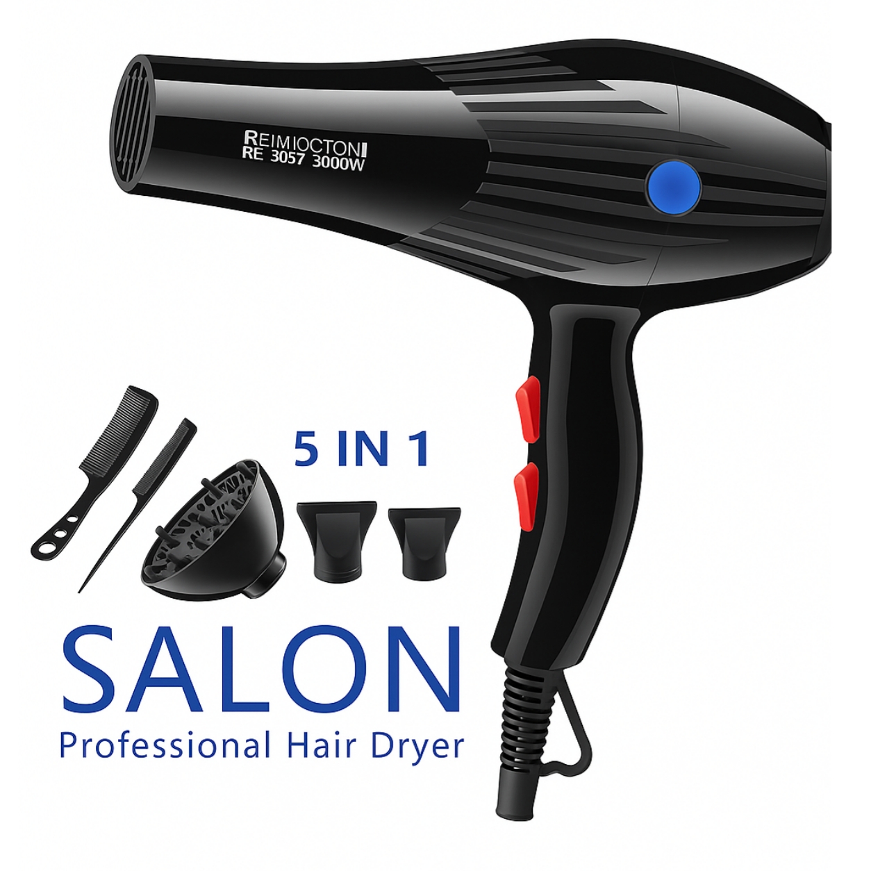 REIMIOGTON RE-2052 3000W 5 in 1 Professional Hair Dryer