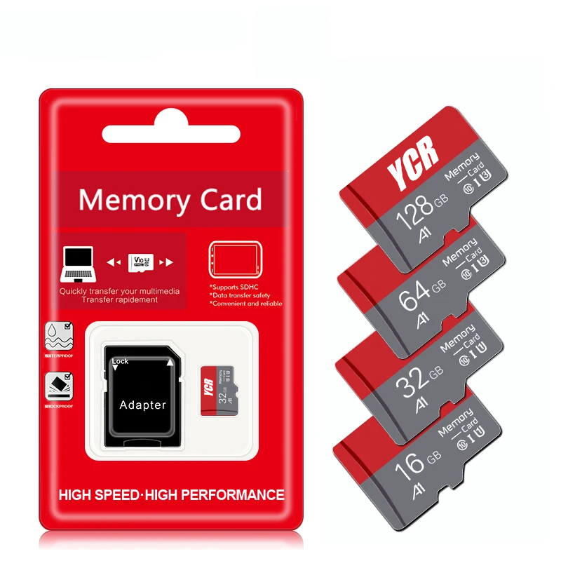 YCR Memory Card High Speed Mini SD Card 8GB 16GB 32GB 64GB 128GB 256GB 512GB TF Flash Card Class10