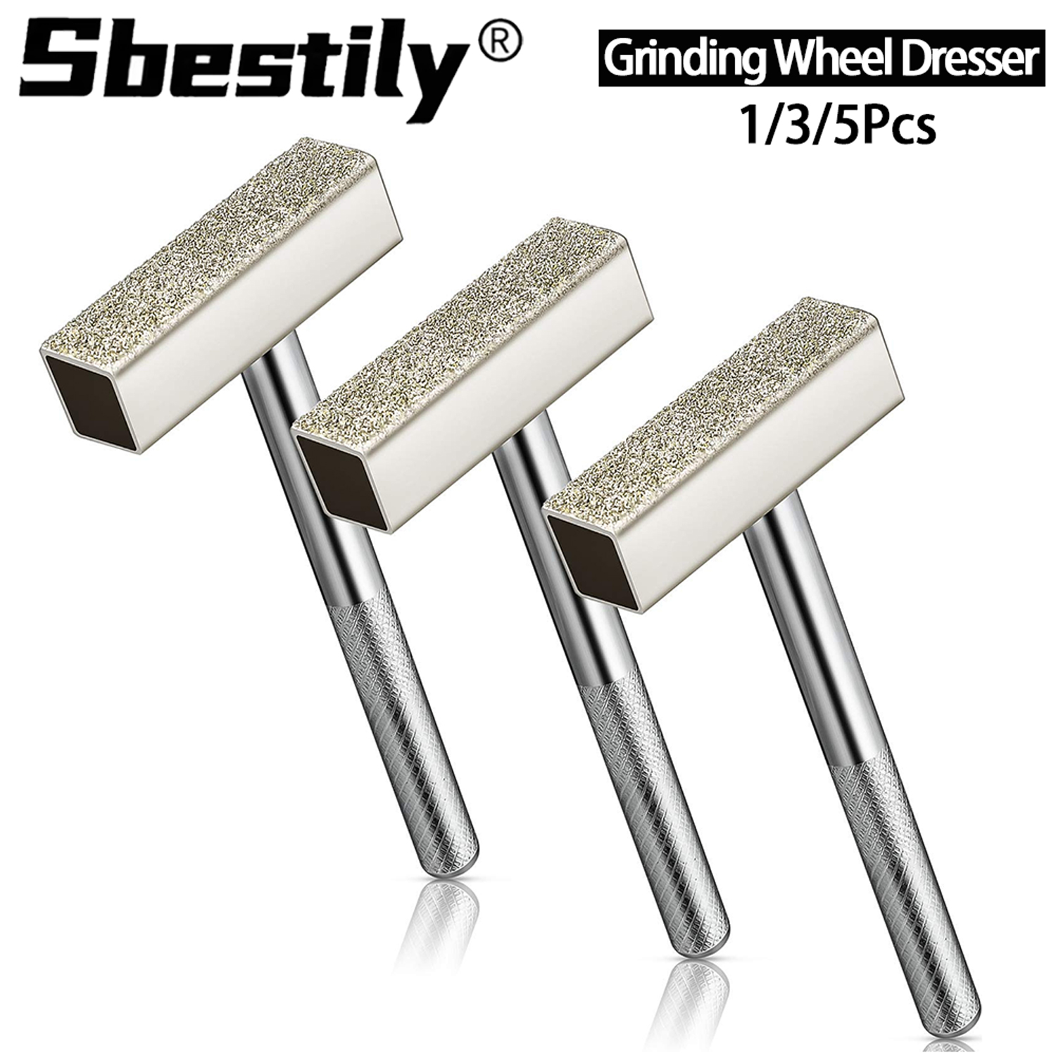 1/3/5pcs Grinding Wheel Dresser Tool Diamond Wheel Stone Dresser With Diamond Coated Surface For Dressing Grinding And Deburring