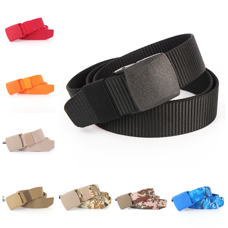 38mm Waist Belt for Men Women Lightweight Weave Fabric Quick Release Safe Belt with Plastic Buckle for Airport Security