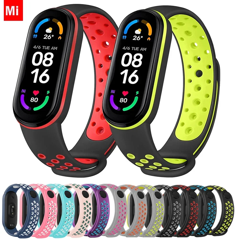 Braided Solo Loop for Mi band 7 Watch Strap Nylon watchband NFC Bracelet smart belt correa Mi band 7 6 5 4 3