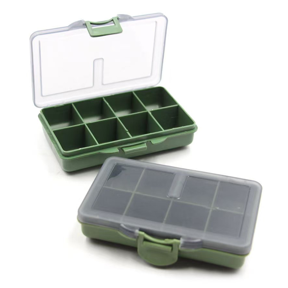 Fishing Gear Storage Box Plastic Fishing Partition Small Accessory Box Green Durable Multi Specification Fishing Bait Toolbox