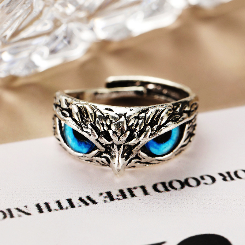 Fashion Charm Vintage Owl Ring for Men Women Cute Animals Owl Youth Gothic Rings Jewelry Accessories