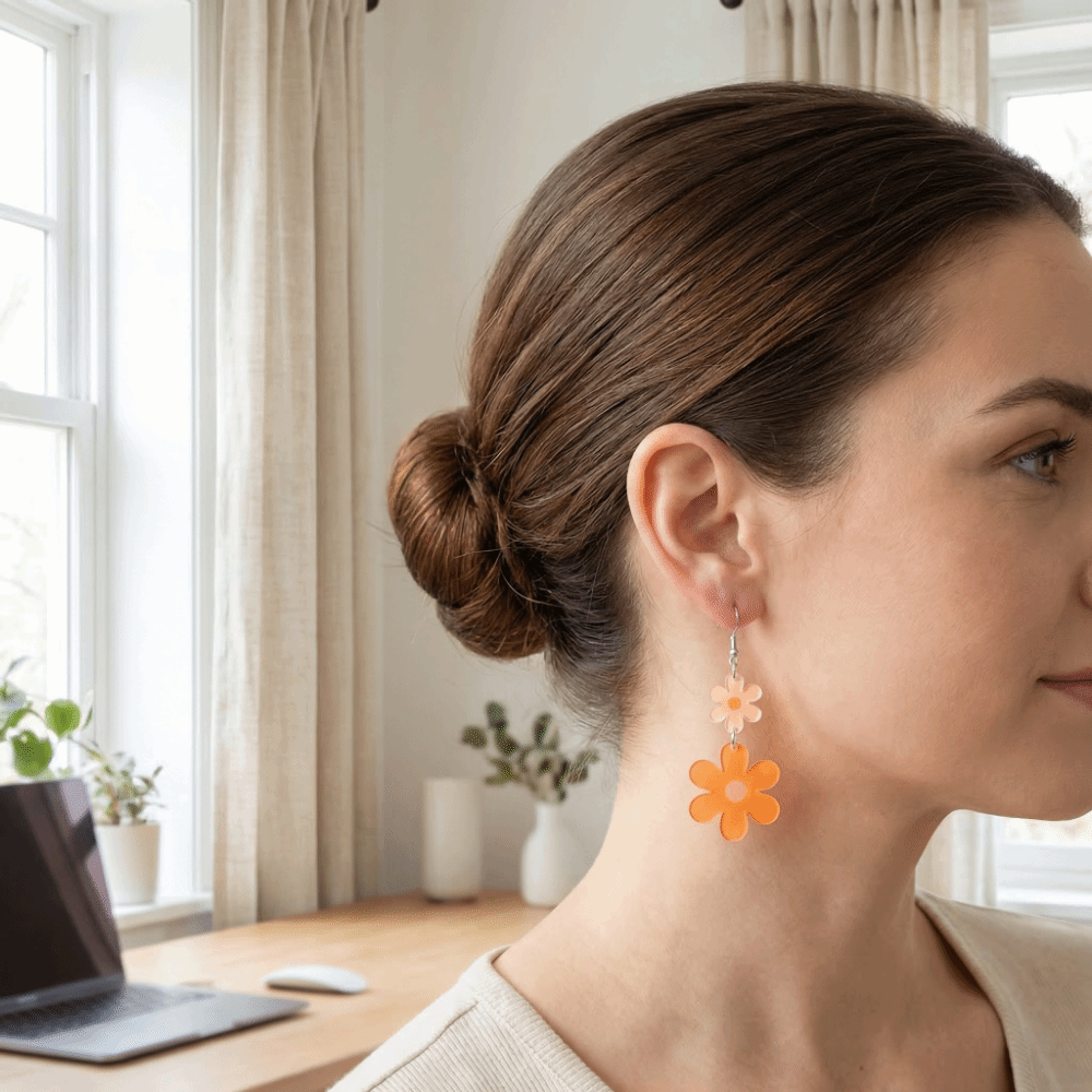 Accessories Acrylic Daisy Earrings Sweet Spring Summer Flower Pendant Earrings Cute Daisy Pendant Ear Hooks Girl