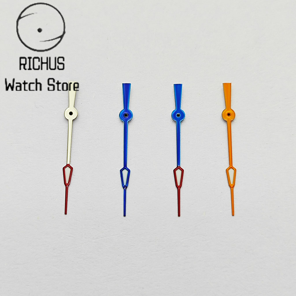 RICHUS NH35 Silver Blue Orange Watch Hands Green Luminous Hands Fit NH35 NH36 ETA2836 2824 DG2813 3804 Miyota8215 821A Movement