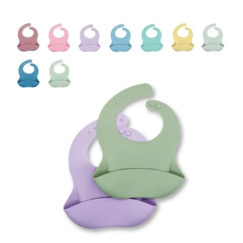 3D waterproof baby bib baby supplies cute cartoon animal print children's bib girl boy adjustable soft silicone bib baby feeding