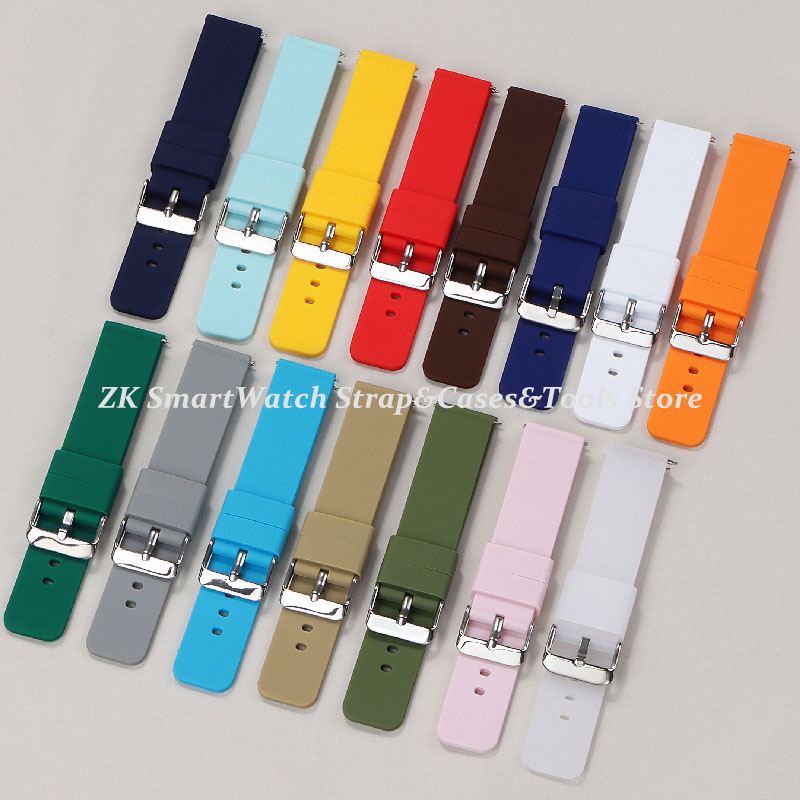 Watch Wrist Band 18mm Silicone Strap Watch Topsic Quick Release Band for Samsung Galaxy Universal Watchband 20/22mm Accessories