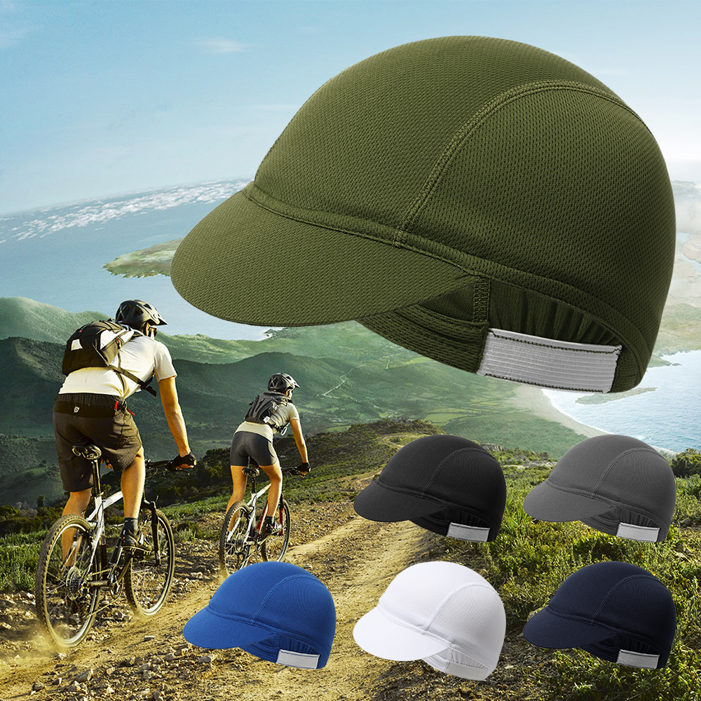 Breathable Quick-Drying Portable Dustproof Bicycle Riding Cap Summer Elastic Cycling Hat Mesh Fabrics Cycling Caps