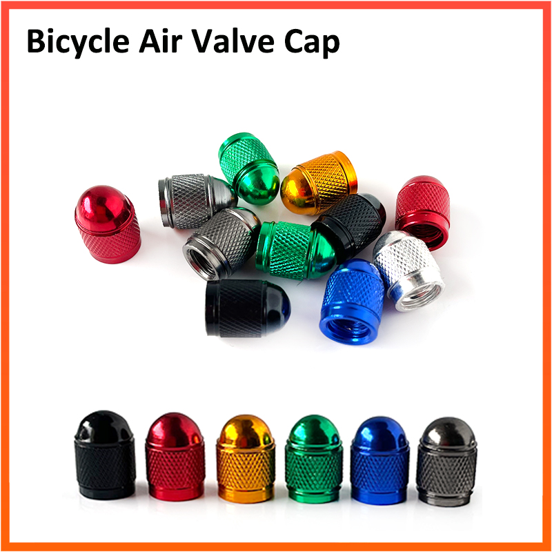Aluminum Bicycle Tyre valve Dustproof Bike Valve nozzle Cap Colors MTB Road Mountain Inner Tube Valve Cap Replacement Accessory