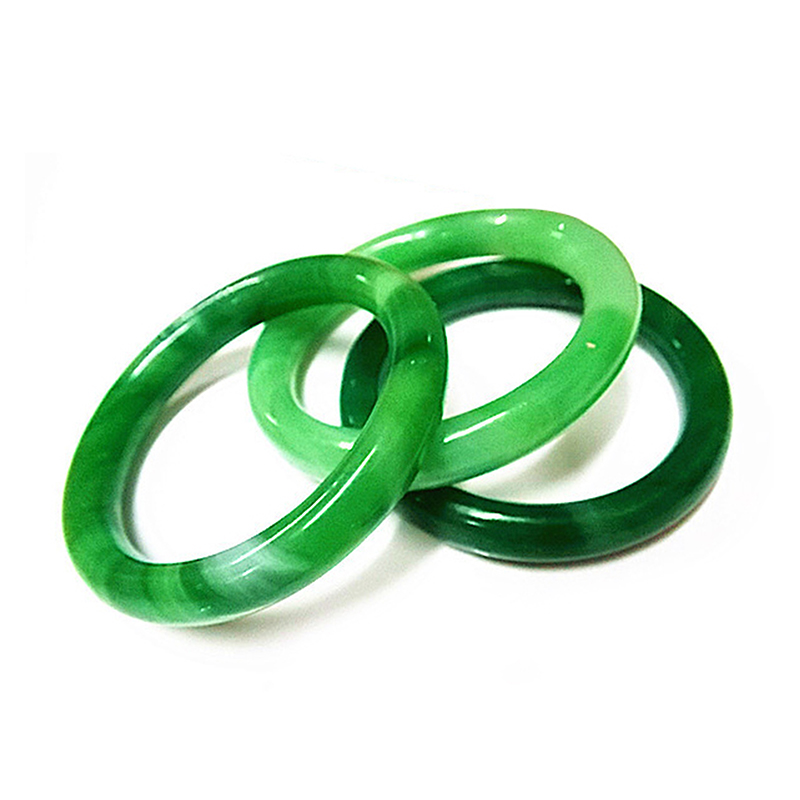 New 1Pc Imitation Jade Bracelet Green Women's Vintage Round Bracelet Ladies Jewelry