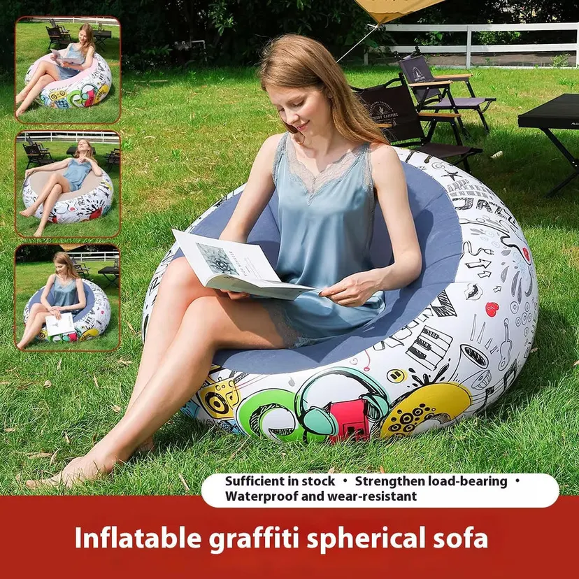 1PC Thickened Inflatable Lazy Sofa Lounge Chair - Perfect for Outdoor Courtyards & Indoor Leisure