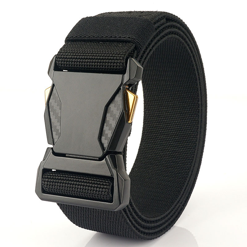 Genuine Belt Quick Release Outdoor Belt Soft Real Nylon Sports Accessories Men And Women Black Belt