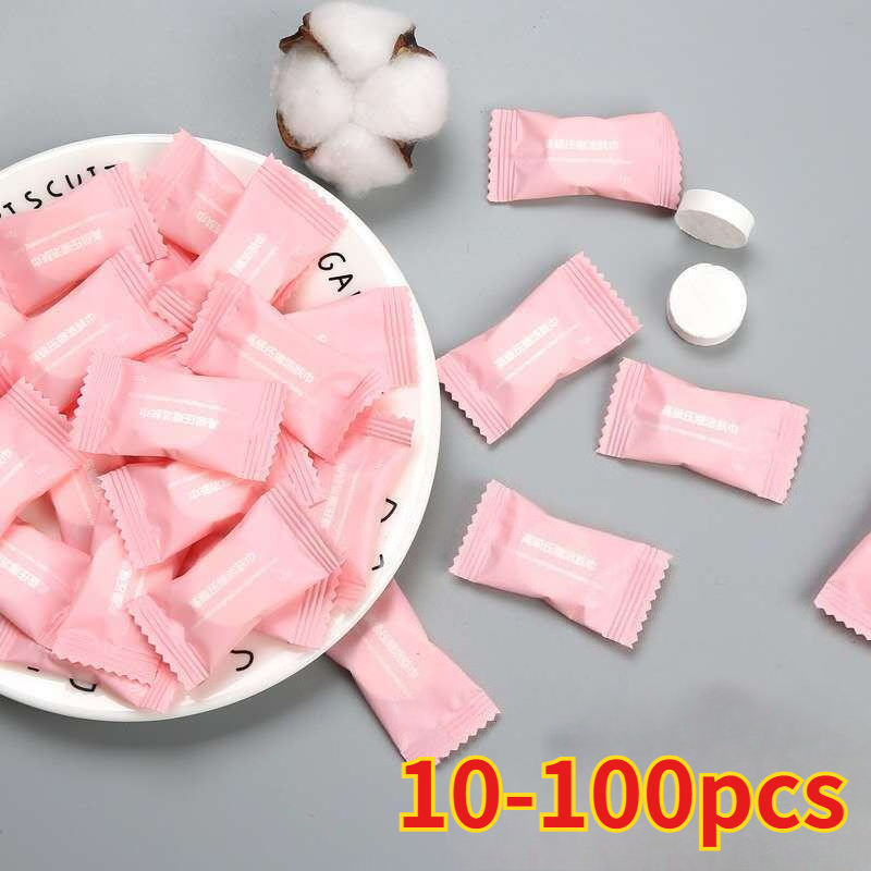 Disposable Compressed Towels-100%Cotton Portable Face Towels,Coin-Sized Tissue for Travel,Camping.Hiking,Sports&Beauty Salons, S