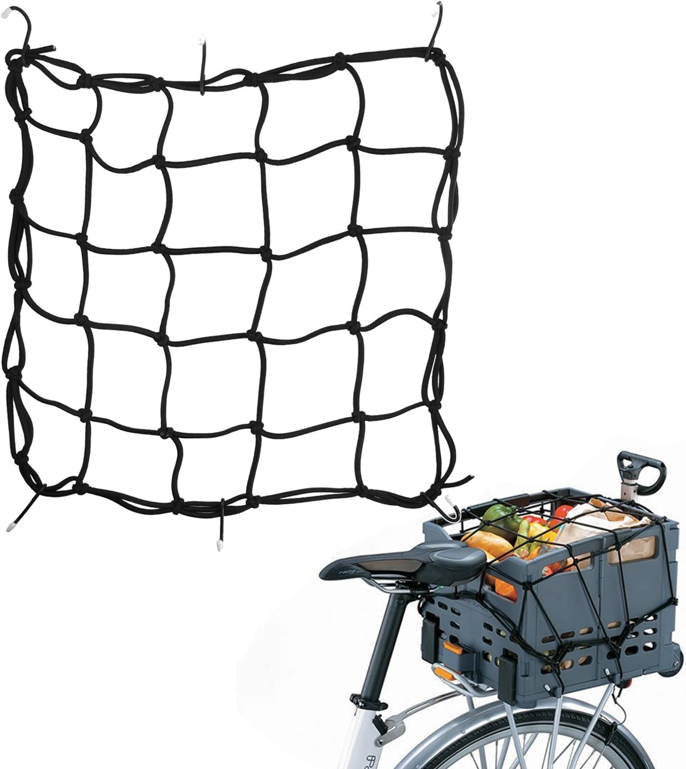 Cargo Net Net Luggage Net 30 X 30 Bike Scooter Bicycle Net Carrying Net Touring Net Black