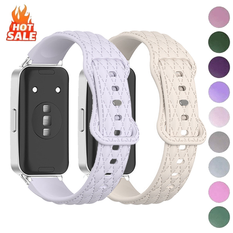 Diamond Patterned Butterfly Buckle Silicone Waterproof Strap Suitable for Wristband 11/11 Pro 10 9 8 For Band