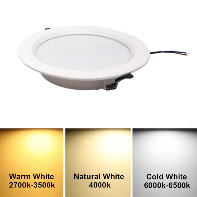 Embeded LED Downlight Ceiling AC220V 230V 240V 5W 12W 24W Spotlight Cold Natural Warm White Round Recessed Lamp LED Spot Light