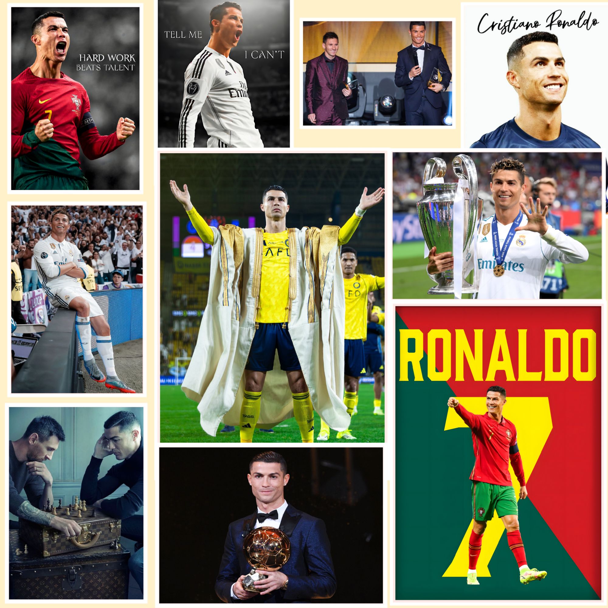Ronaldo Poster Set - 10 Pcs A4 Wall Art Of Cristiano Ronaldo CR7 | FIFA World Cup 2026 Edition