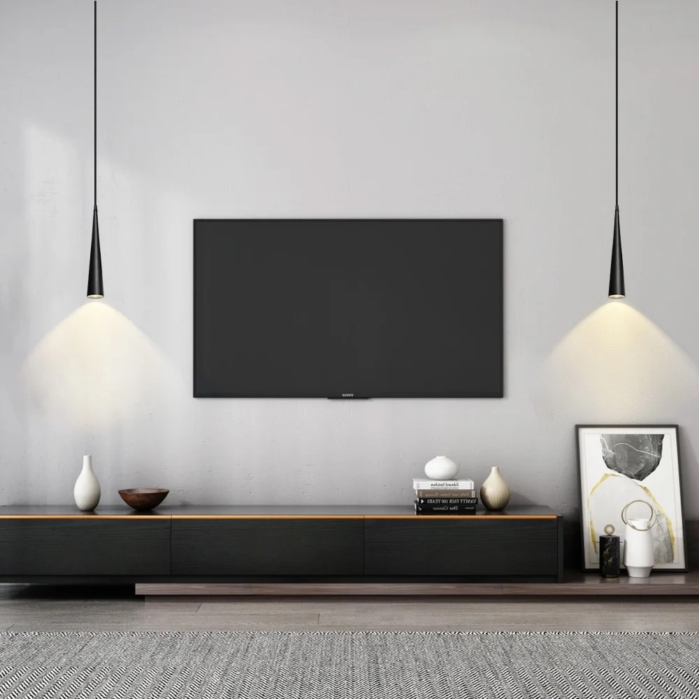 Nordic Long Tube Pendant Lights Modern Led Hanging Lamp Black White Kitchen Bedroom Background Home Decoration Chandeliers