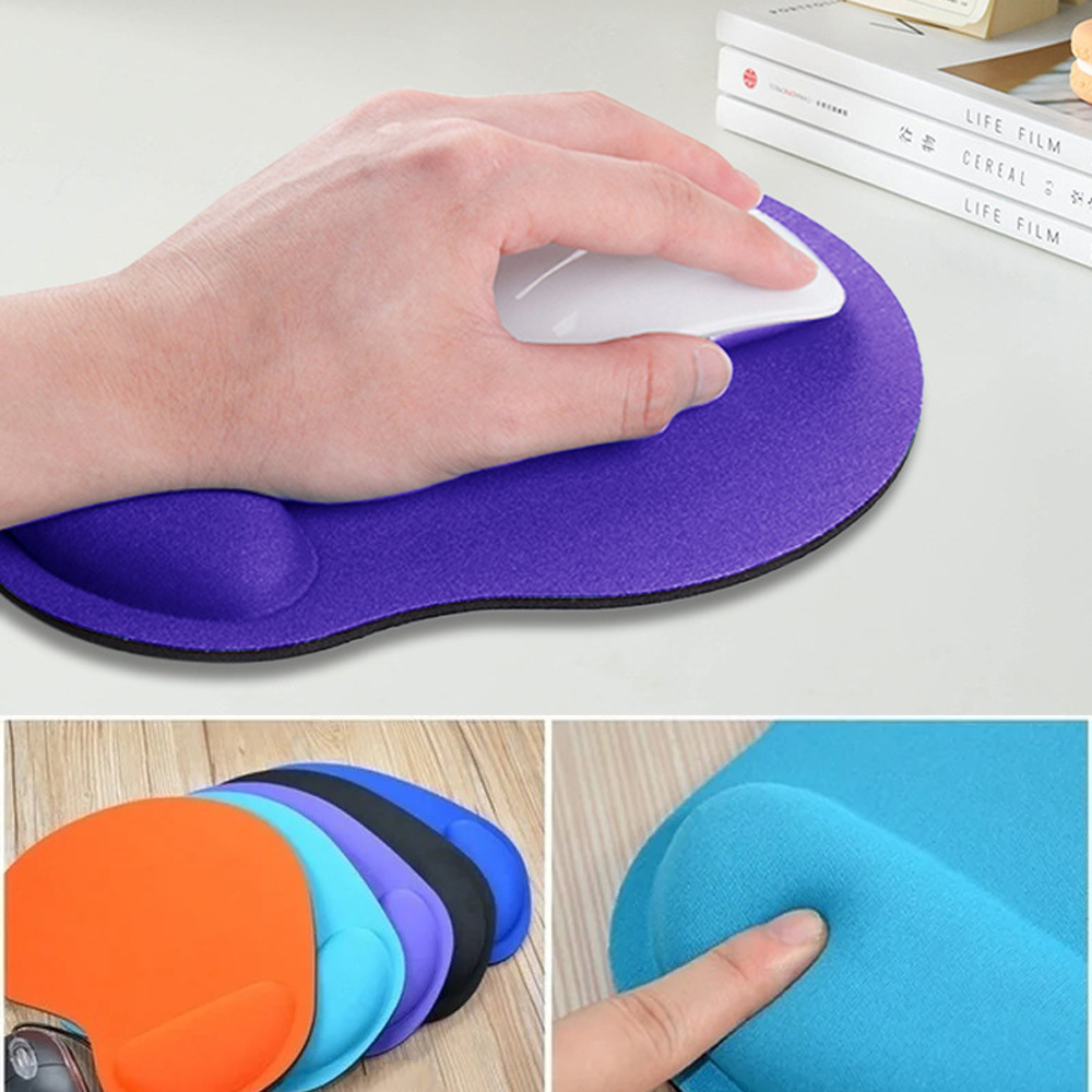 Ergonomic Mouse Pad with Wrist Support Cushion Comfort for Office Gaming Soft Sponge Rest Wrist Computer Mousepad Non Slip Base