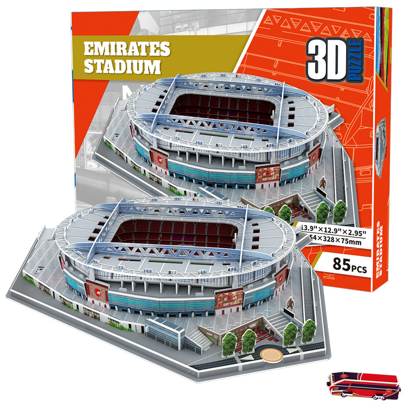Emirates Football Stadium 3D Jigsaw Hot Selling Factory Arsenal Fans Puzzle Paper Big Size SZ
