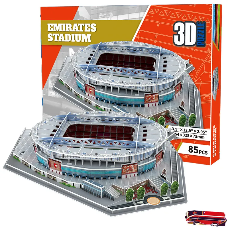 Emirates Football Stadium 3D Jigsaw Hot Selling Factory Arsenal Fans Puzzle Paper Big Size SZ