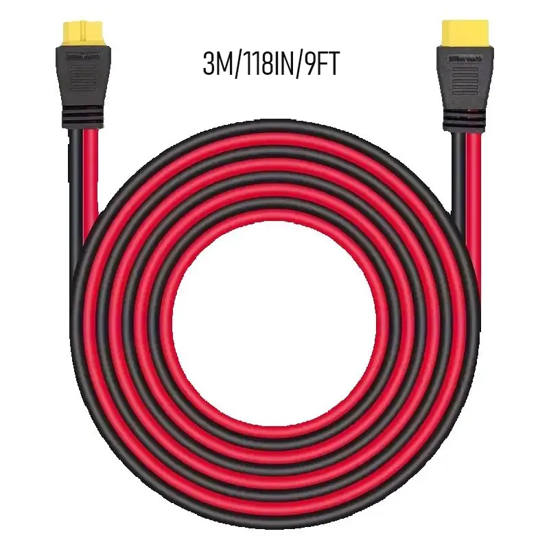 3M/9.8ft/118in XT60 Solar Panel Extension Cable 12AWG Solar Extension Cable Kit With Female Male Connectors For RV Spower statio