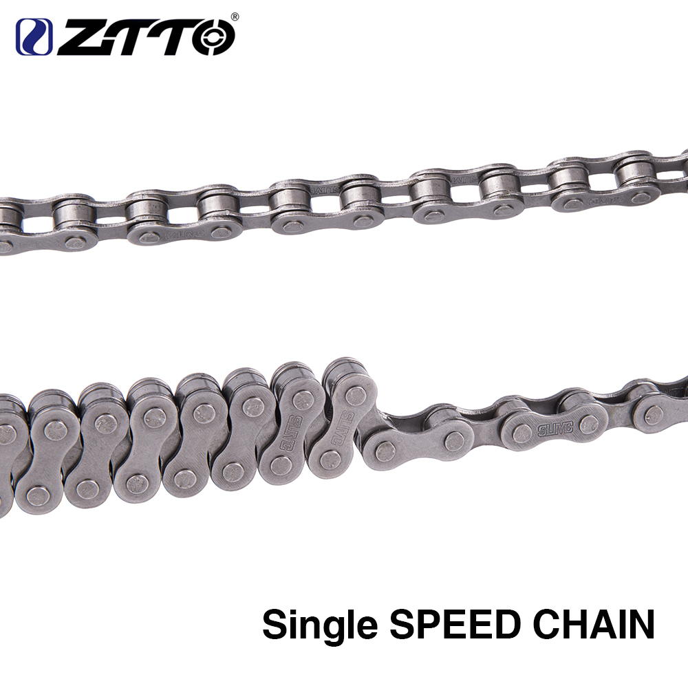ZTTO Single Speed Bike Chains 1 Speed Silver Mountain Cycling Bicycle Chain for City fixedgear Bicycle Parts
