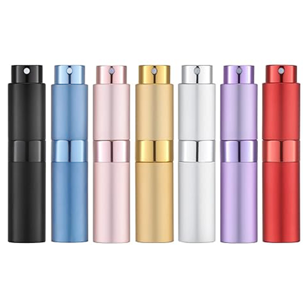 New Hot 8ml Rotating Perfume Atomizer Refillable Spray Bottle Portable Empty Container Fragrance Dispenser Cosmetic Oral Care