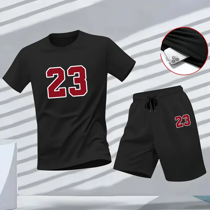 Summer Casual Sports 1-3 Suit for Men Comfortable Breathable Clothing Jogging Sets Fitness Tracksuit T-shirt+Shorts Suits Men