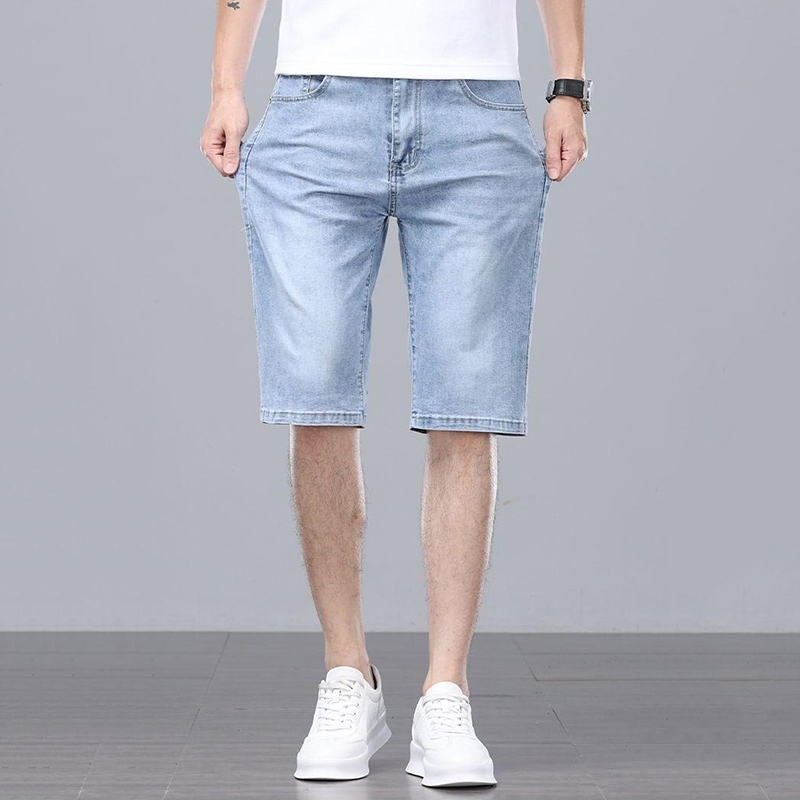 2026 Summer New Men High Quality Jeans Male Lightweight Breathable Daily Casual Pants Loose Straight Leg Denim Short Pants