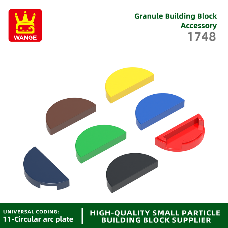 Wange 543Pcs/Lot 1748 1x2 Semi Circular Light Panel Building Blocks MOC Accessories Compatible with Brick Children Toys