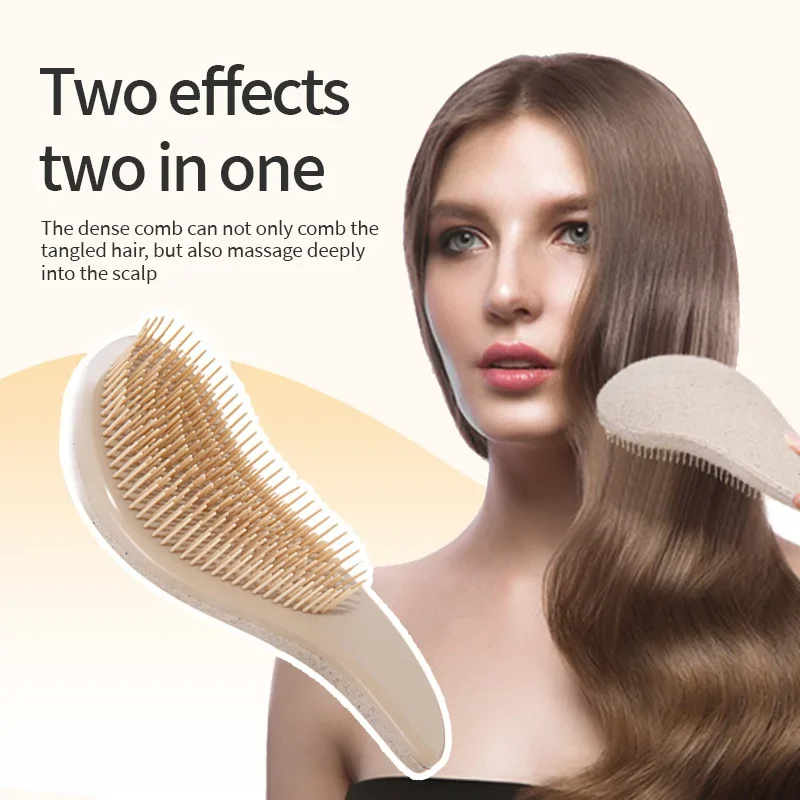 1pcs Detangling Gentle Air Cushion Comb Wheat Straw Soft Portable Scalp Massage Anti-Static Hairbrush Hair Styling Tools