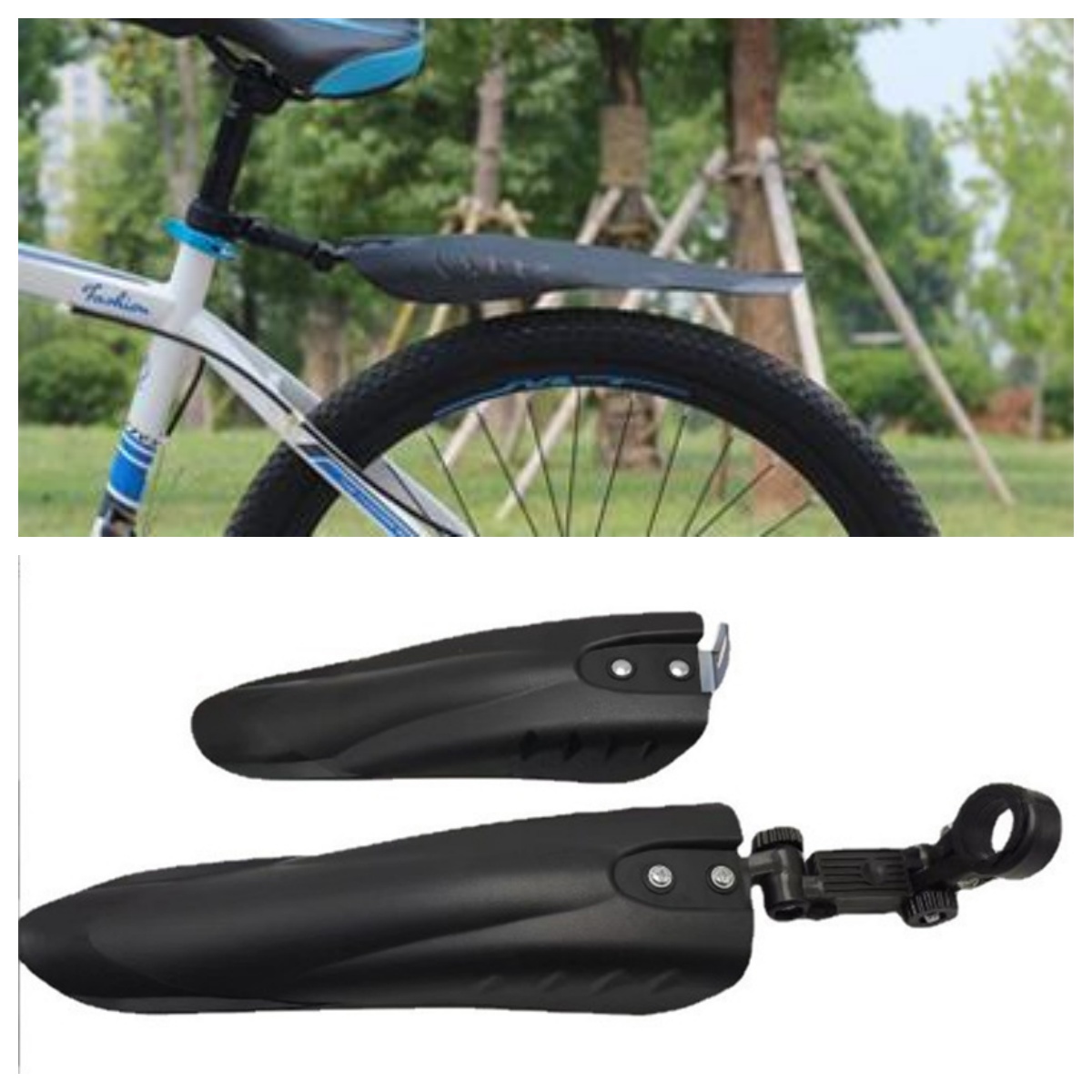 2PCS Mountain Bicycle Road Bike Front Rear Mudguard Quick Release Road Cycling Mountain MTB For 20 24 26 Inch Bike