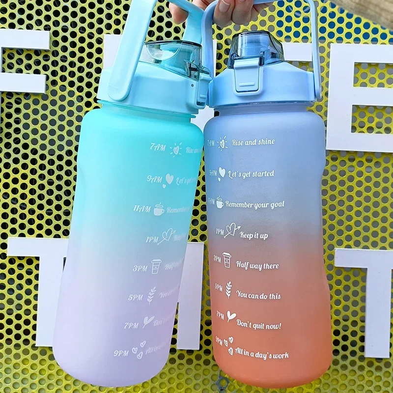 500ml Sports Water Bottle Portable Leak-proof Plastic Cup Drinkware With Tea Filter Tour Gym Outdoor Fitness Transparent Cup