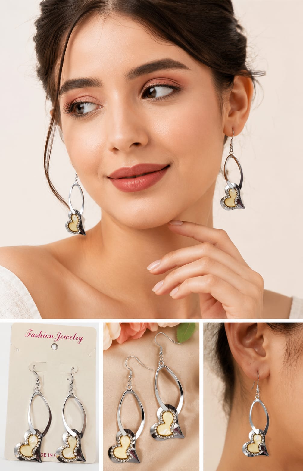 Trending Creative Earrings with Hollow Love Pearl Design - Perfect Women's Gift