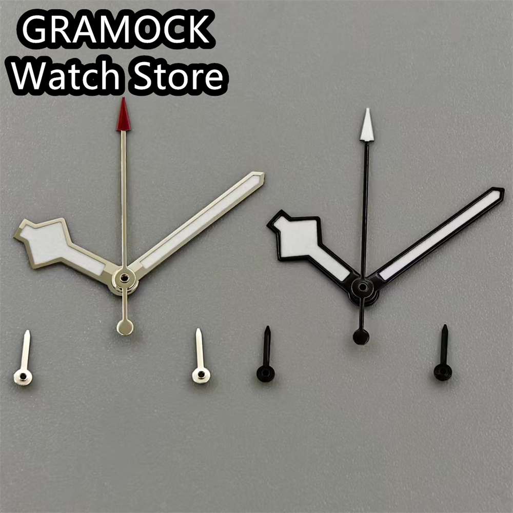 GRAMOCK Watch Accessories VK63 VK64 Hand White Black Snowflake Hands for VK63/VK64 Quartz movement For men's watches