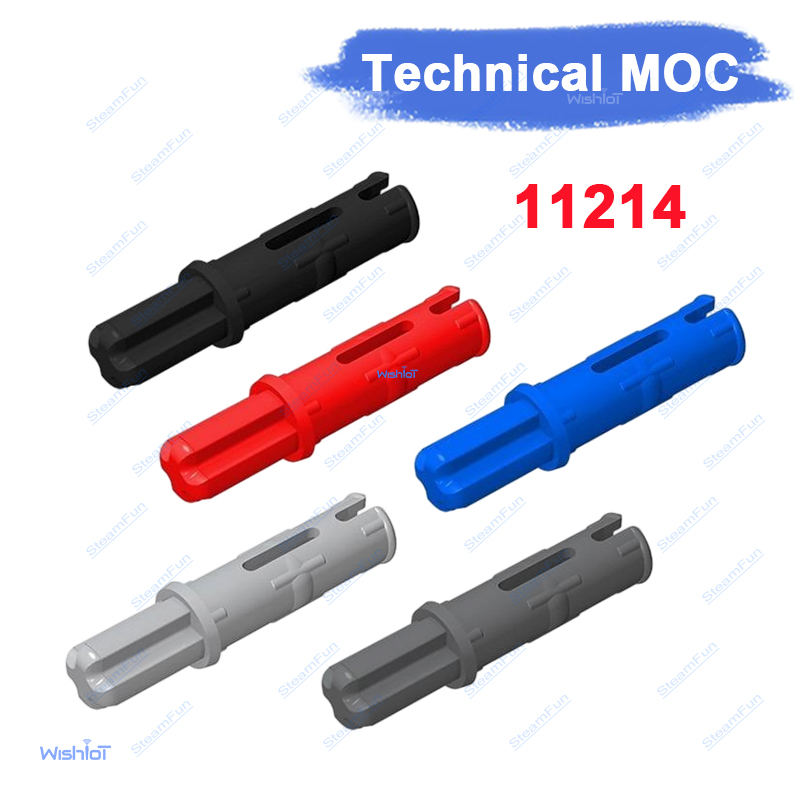 11214 Axle 1L with Pin 2L Bricks Toys For Technical MOC Buildings Blocks Compatible High-Tech