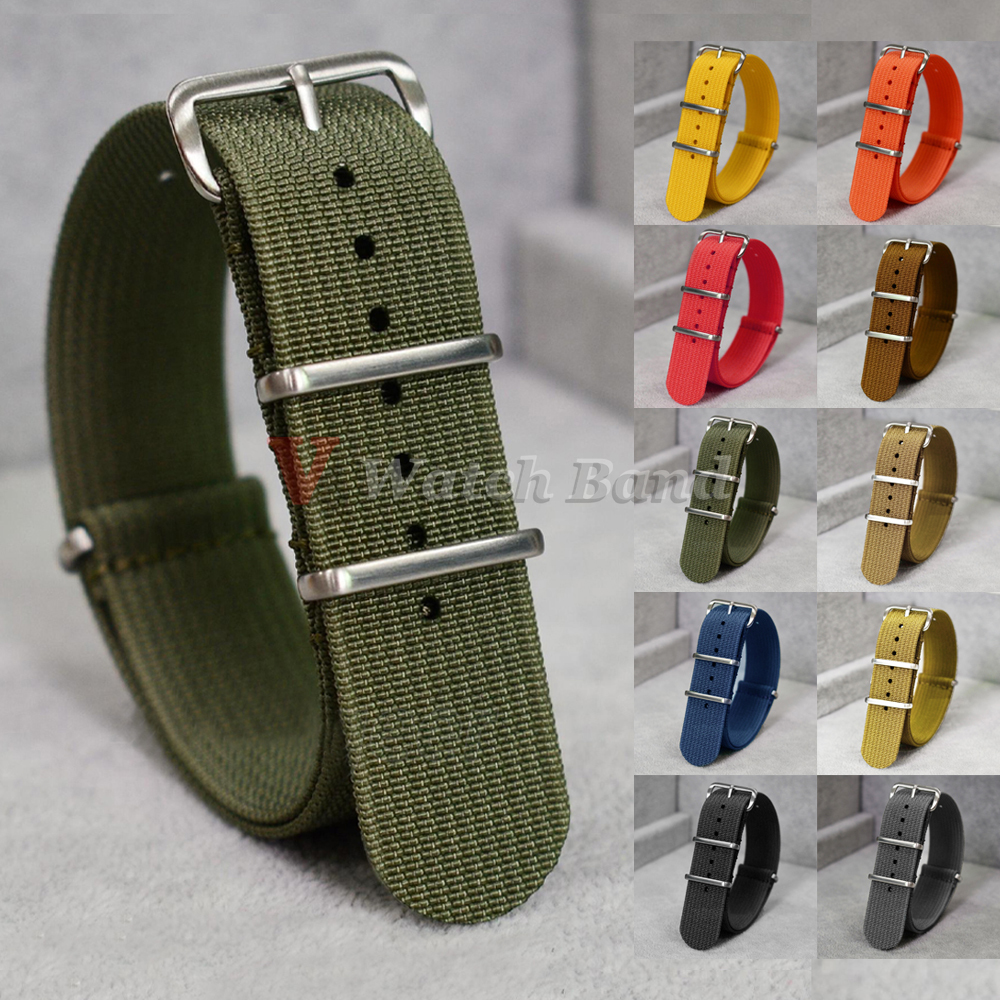 New Ribbed Nylon Watch Band for 20mm 22mm 18mm 19mm Strap for Casual Watchband Sport Bracelet
