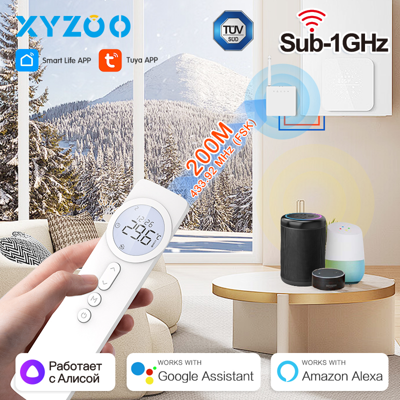 Smart Thermostat Wireless WiFi RF433 Tuya Temperature Controller for Gas Boiler for Water Floor Heating Alice Alexa Home