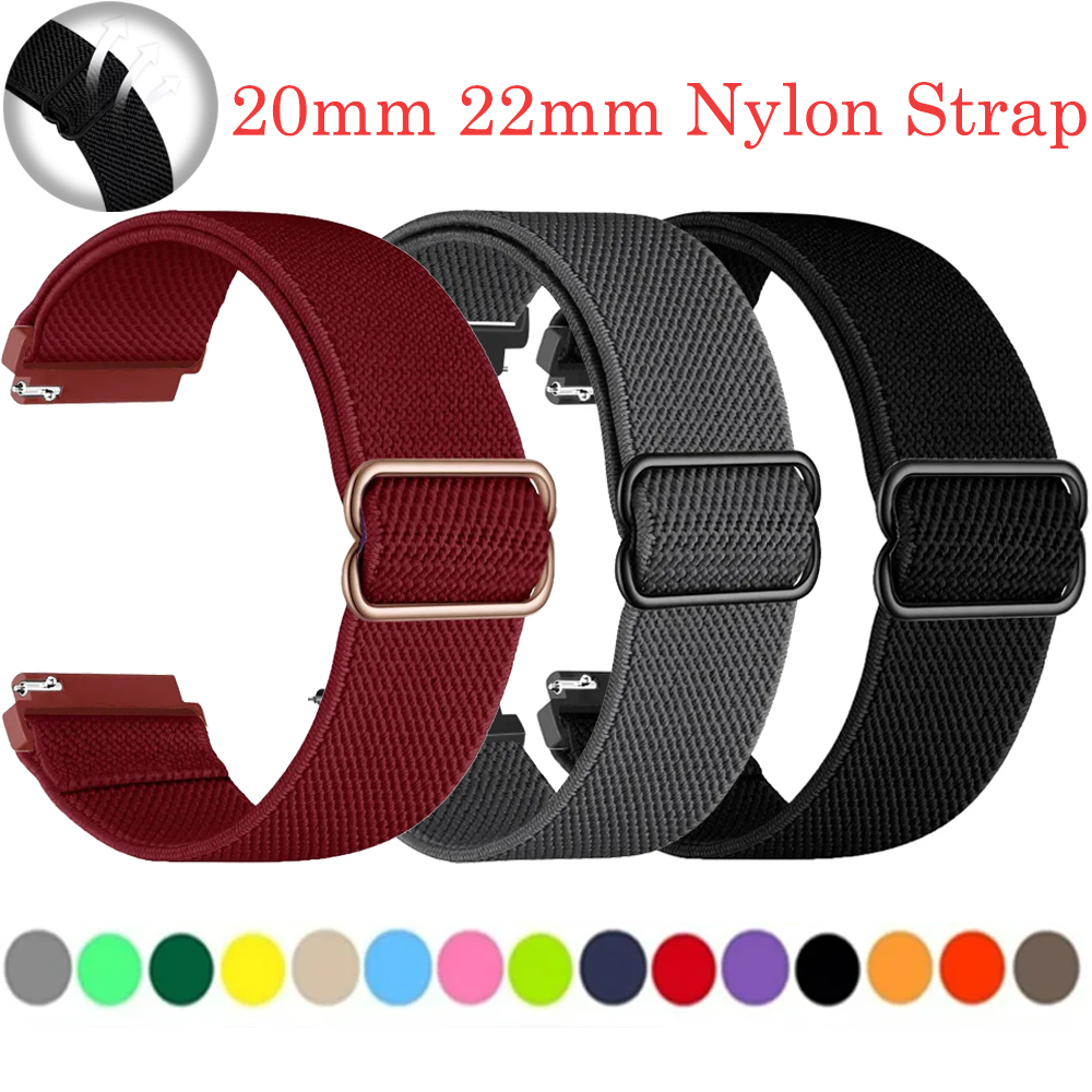 20mm 22mm Nylon Strap for Samsung Galaxy Watch 7 6 5 4 CMF Watch 3 Pro/2 Breathable Bracelet Band for Huawei Watch 5 GT5/4 46mm